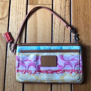 Multi color Coach wristlet